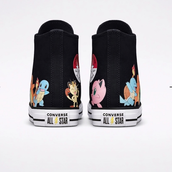 Converse x Pokémon Chuck Taylor All Star High Tops Youth Size 3 - Picture 9 of 11